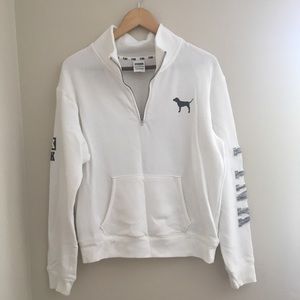 Victoria’s Secret White Quarter Zip Sweatshirt